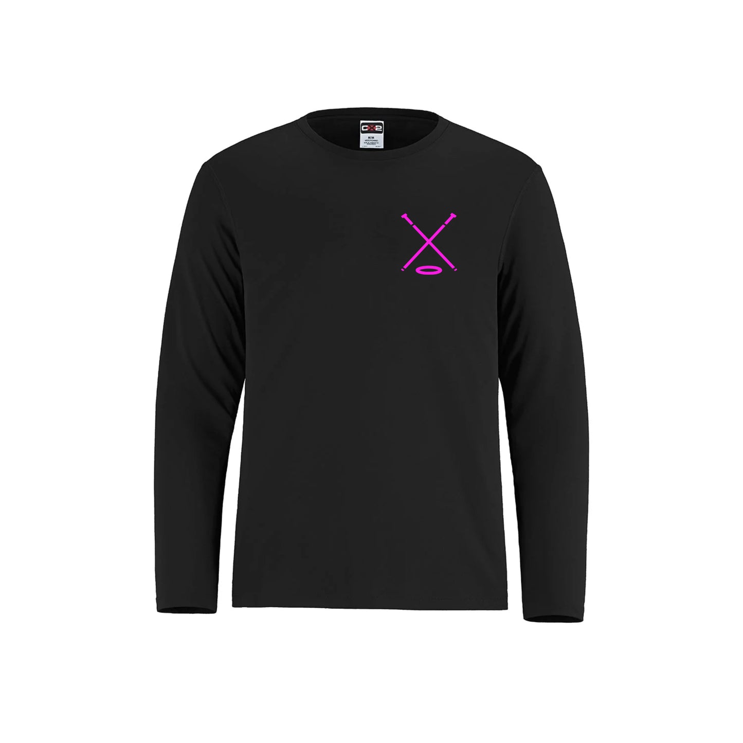 Youth Long Sleeve Performance Wear - Ringette With Sticks