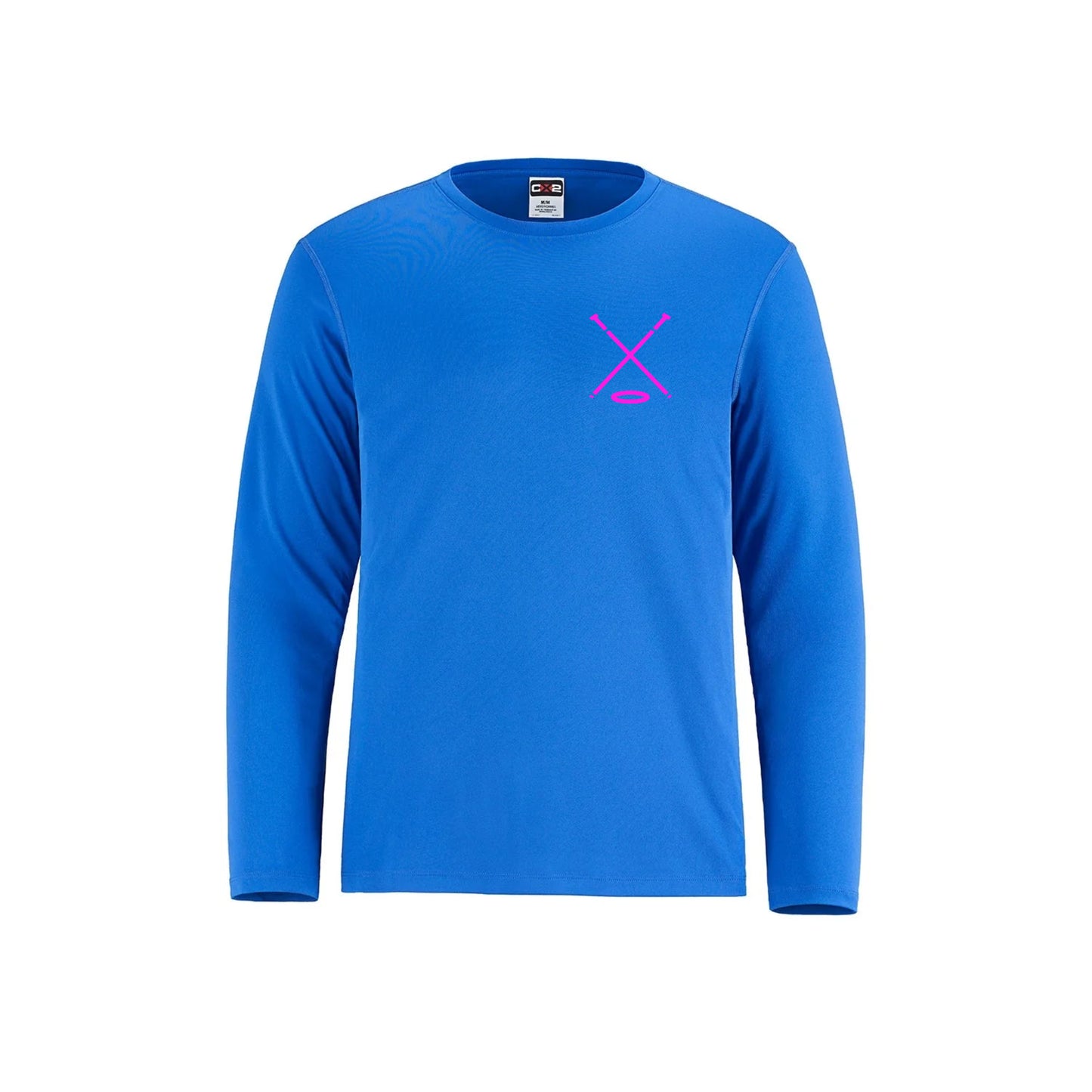 Youth Long Sleeve Performance Wear - Ringette With Sticks